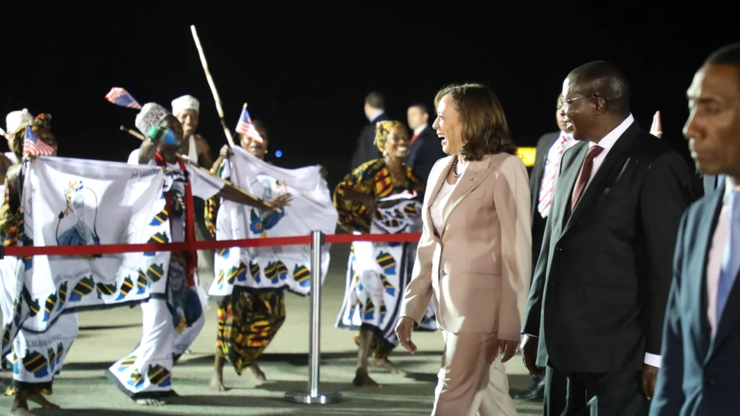 <strong>Â Kamala Harris announced a trade boost for Tanzania.</strong> <strong>Â Kamala Harris announced a trade boost for Tanzania.</strong>