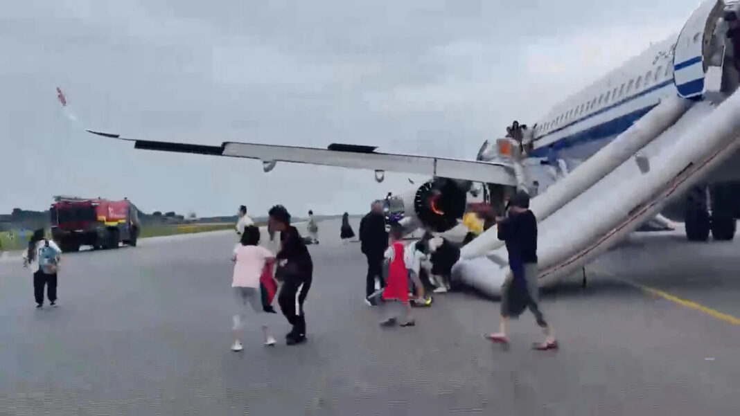 Passengers evacuated… Passengers evacuated…