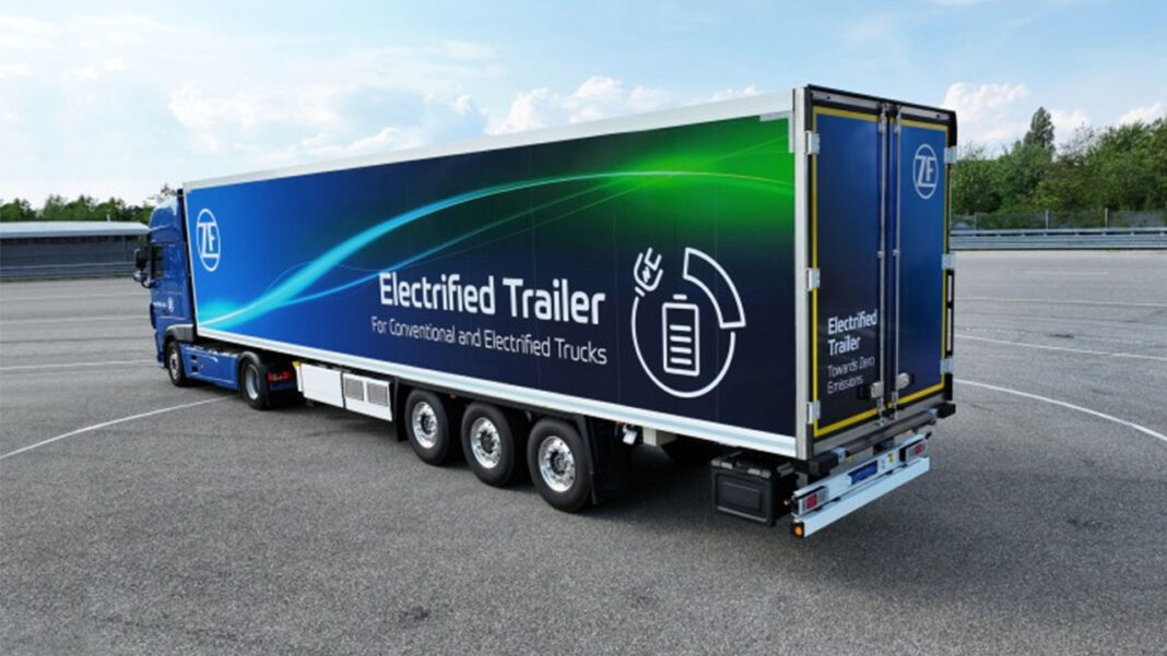 ZF’s electrified trailer concept showcased at the NUFAM commercial vehicles trade show ZF’s electrified trailer concept showcased at the NUFAM commercial vehicles trade show