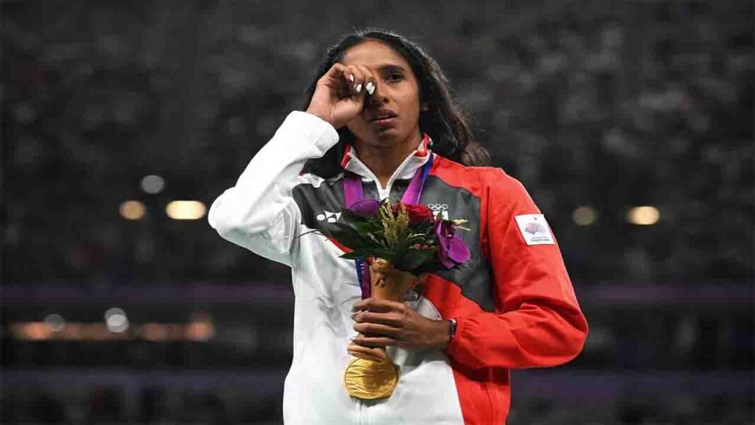 Warm welcome for Singapore’s sprint queen Warm welcome for Singapore’s sprint queen