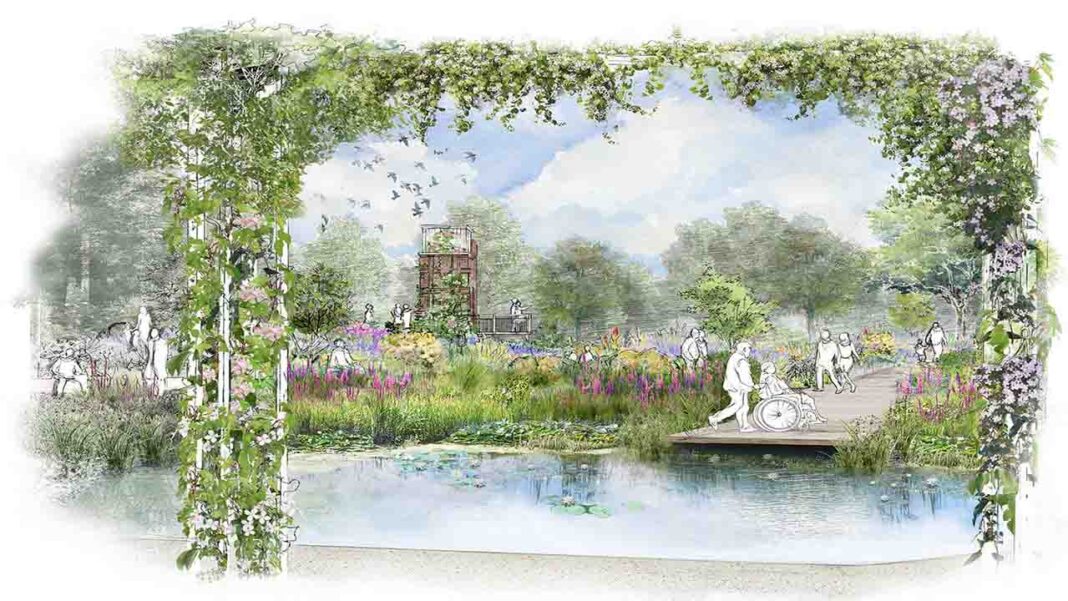 Memorial garden to late Queen Elizabeth II Memorial garden to late Queen Elizabeth II
