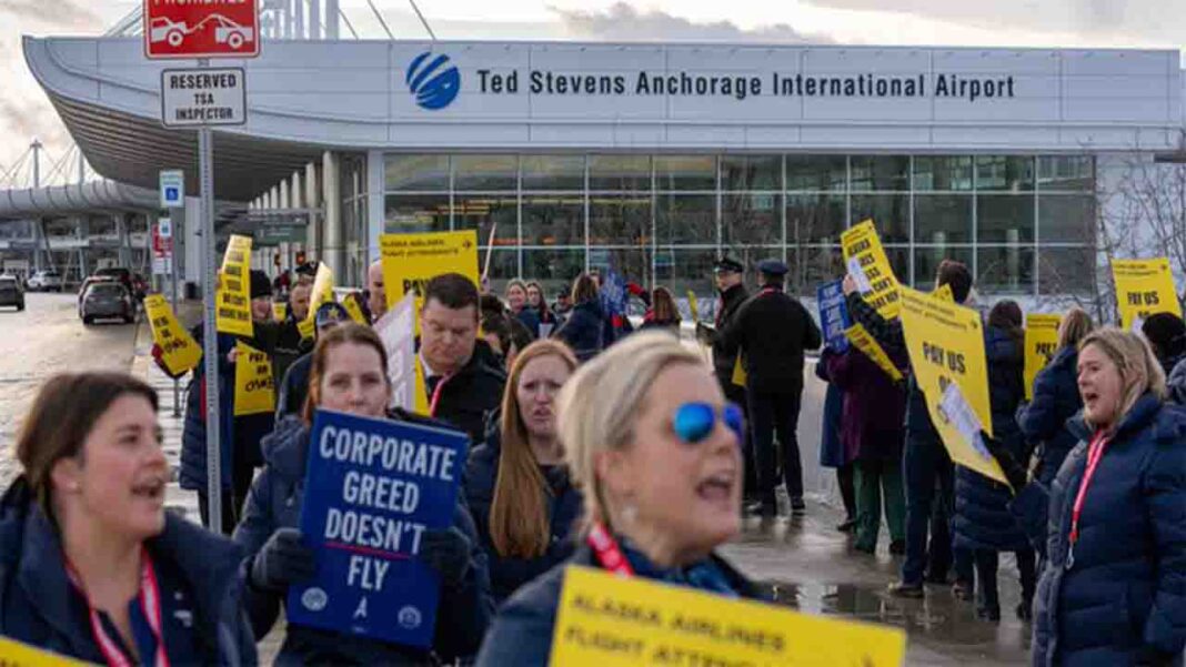 Alaska Airlines flight attendants strike first time in three decades Alaska Airlines flight attendants strike first time in three decades