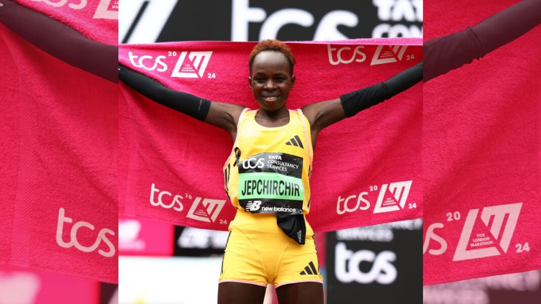 Peres Jepchirchir dominates London marathon  Peres Jepchirchir dominates London marathon Â