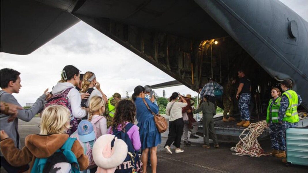 Evacuation efforts in New Caledonia Evacuation efforts in New Caledonia