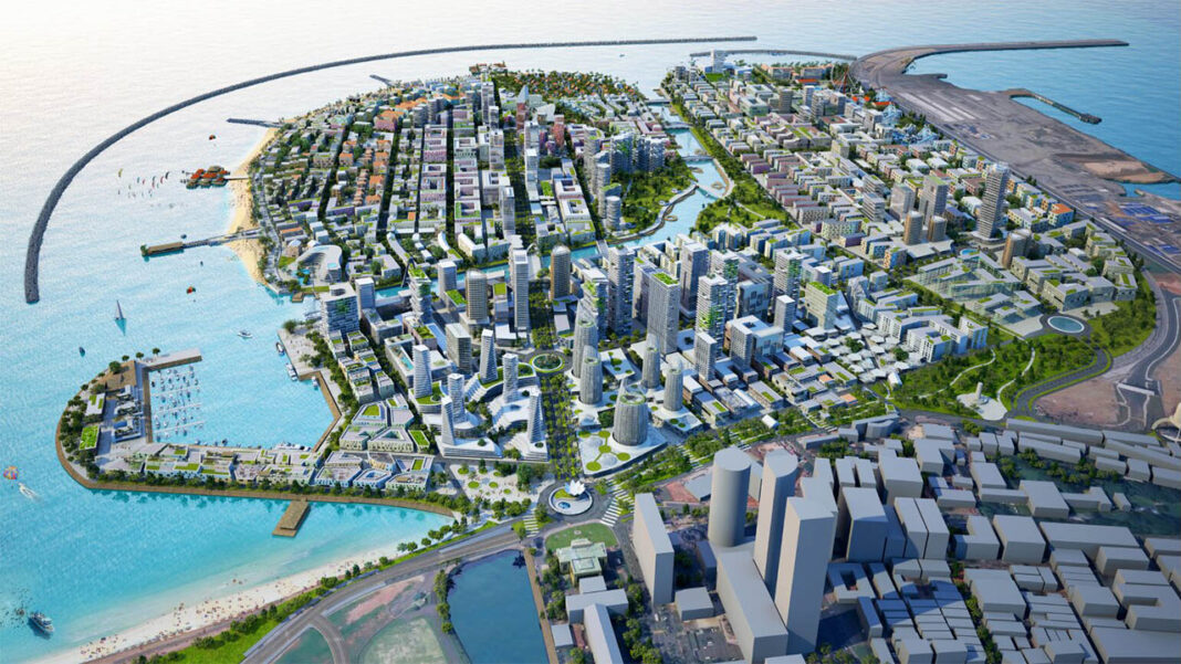 Replica of Port City Colombo in London Replica of Port City Colombo in London