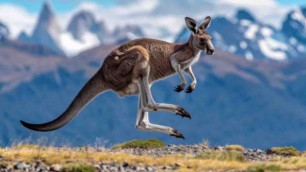 Wildlife Showdown: Man Escapes Kangaroo’s Bizarre Attempt to Drown Him in Flooded Road Wildlife Showdown: Man Escapes Kangaroo’s Bizarre Attempt to Drown Him in Flooded Road