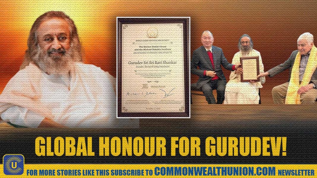 Gurudev Sri Sri Ravi Shankar’s vision for peace wins one of the world’s highest peace honors! Gurudev Sri Sri Ravi Shankar’s vision for peace wins one of the world’s highest peace honors!