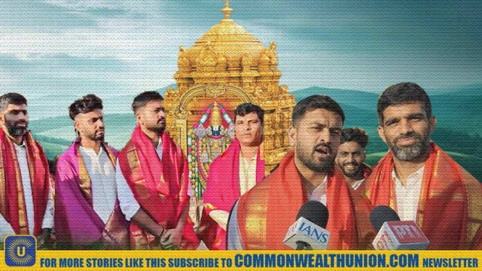 Indian-origin players of the USA cricket team make surprise visit to Tirupati Tirumala Venkateswara Temple amid T20 World Cup!
