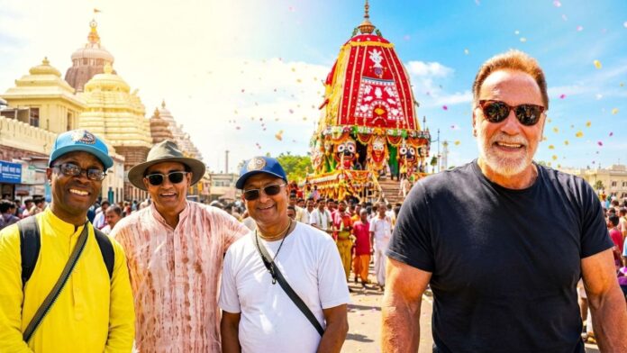 Hollywood meets Hindu tradition: Guess who joined ISKCON’s Rath Yatra in Los Angeles? Its Arnold Schwarzenegger!
