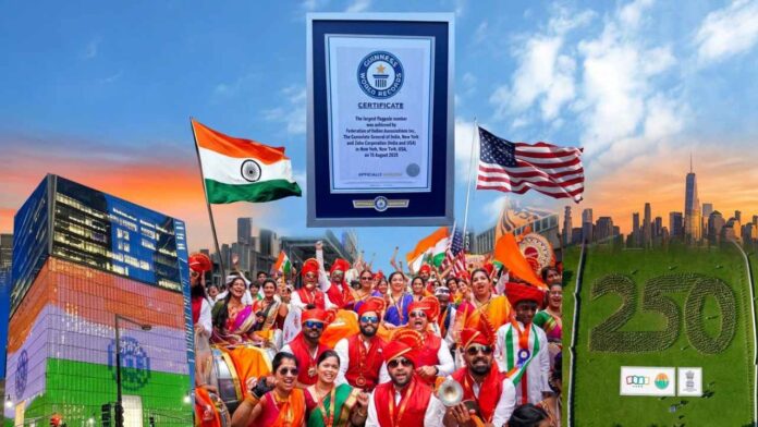Indian diaspora’s record-breaking India day celebration in USA sets Guiness record!
